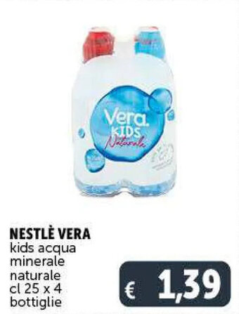 Deco Supermercati NESTLÈ VERA kids acqua minerale naturale cl 25 x 4 bottiglie offerta