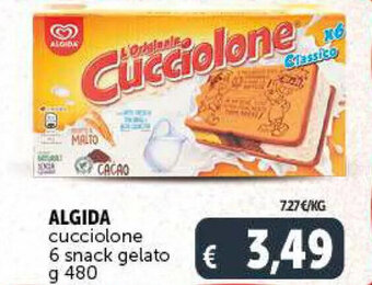 Deco Supermercati ALGIDA cucciolone 6 snack gelato g 480 offerta