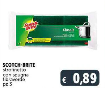 Deco Supermercati SCOTCH-BRITE strofinetto con spugna fibraverde pz 3 offerta