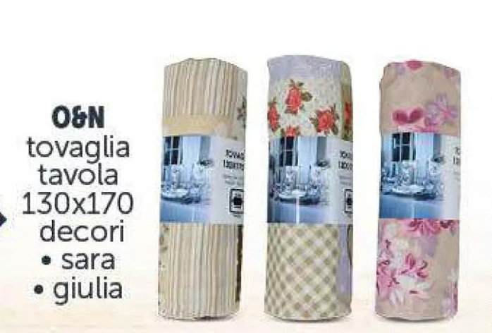 Deco Supermercati O&N tovaglia tavola 130x170 decori offerta
