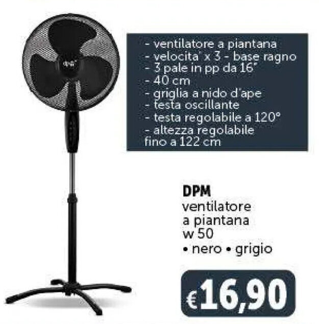 Deco Supermercati DPM ventilatore a piantana w 50 offerta
