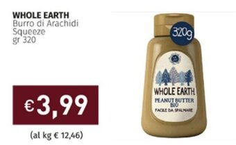 WHOLE EARTH Burro di Arachidi Squeeze gr 320