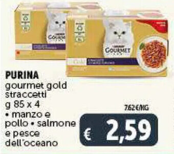 PURINA gourmet gold straccetti g 85 x 4