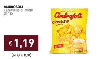 Prezzemolo e Vitale AMBROSOLI Caramelle al Miele gr 135 offerta