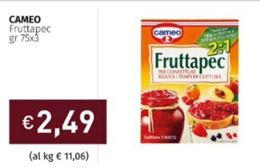 Prezzemolo e Vitale CAMEO Fruttapec gr 75x3 offerta