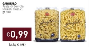 Prezzemolo e Vitale GAROFALO Pasta di Semola formati classici gr 500 offerta