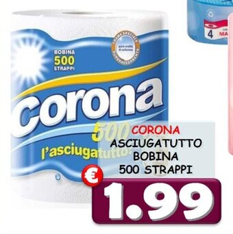 CORONA ASCIUGATUTTO BOBINA 500 STRAPPI