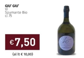 GIỮ GIỮ Vi Spumante Bio cl 75