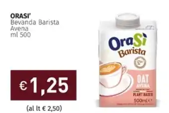 Prezzemolo e Vitale ORASI' Bevanda Barista Avena ml 500 offerta
