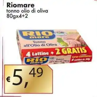 Riomare tonno olio di oliva 80gx4+2