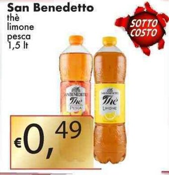 San Benedetto thè limone pesca 1,5 lt