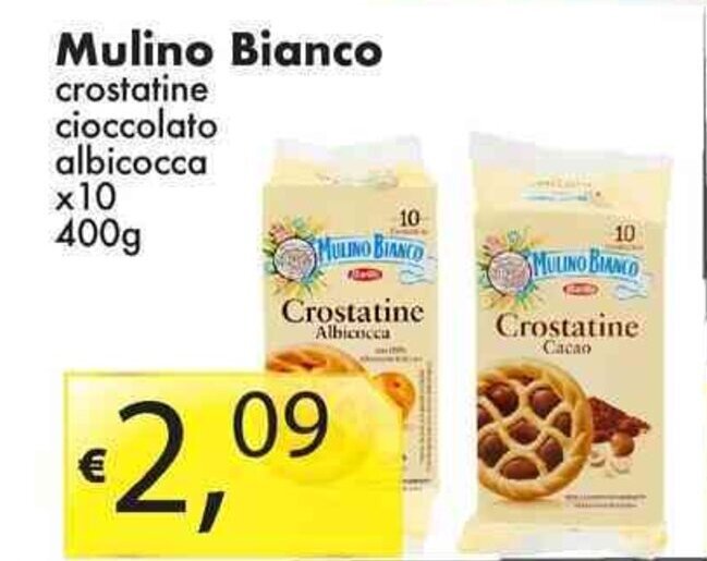 Sugros Mulino Bianco crostatine cioccolato albicocca x10 400g offerta