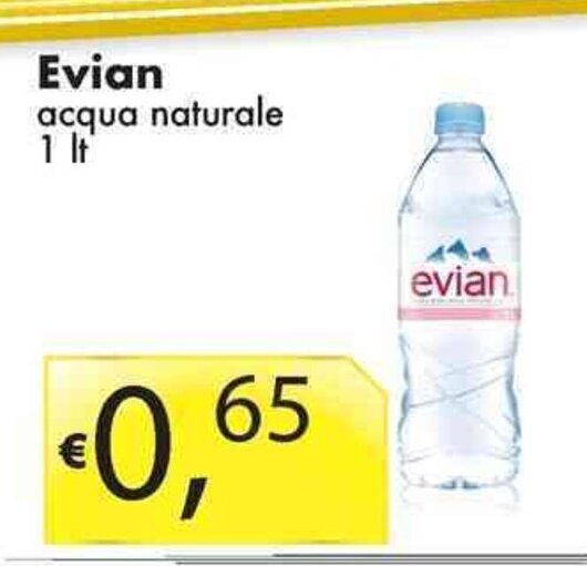 Sugros Evian acqua naturale 1 lt offerta