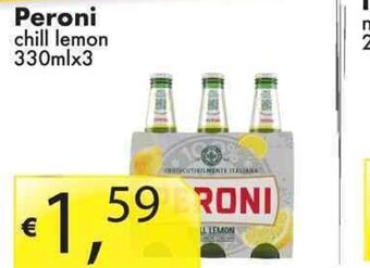 Sugros Peroni chill lemon 330mlx3 offerta