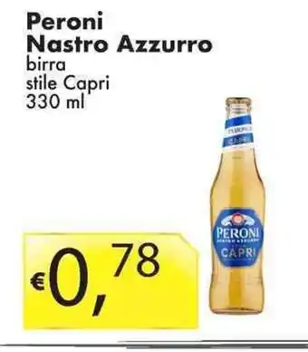 Peroni Nastro Azzurro birra stile Capri 330 ml