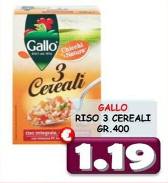 GALLO RISO 3 CEREALI GR. 400