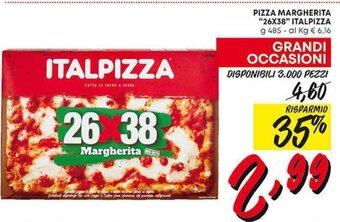 PIZZA MARGHERITA "26X38" ITALPIZZA g 485