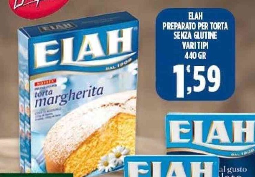 Supermercato Pollio ELAH PREPARATO PER TORTA SENZA GLUTINE VARI TIPI 440 GR offerta