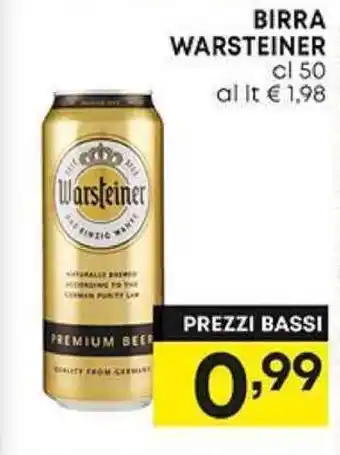 Pam BIRRA WARSTEINER 50 cl offerta