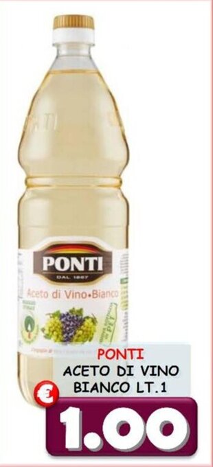 PONTI ACETO DI VINO BIANCO LT.1