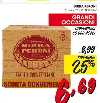 Pam BIRRA PERONI cl 33 x 12 offerta