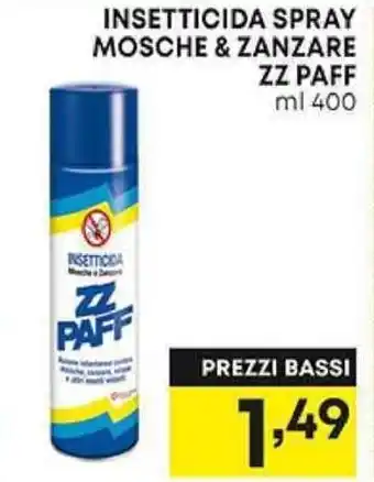 Pam INSETTICIDA SPRAY MOSCHE & ZANZARE ZZ PAFF ml 400 offerta