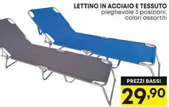 LETTINO IN ACCIAIO E TESSUTO
