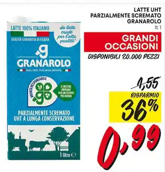 Pam LATTE UHT PARZIALMENTE SCREMATO GRANAROLO 1 lt offerta