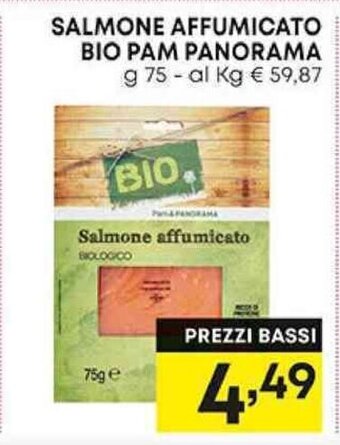 Pam SALMONE AFFUMICATO BIO PAM PANORAMA g 75 offerta