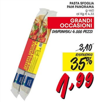 Pam PASTA SFOGLIA PAM PANORAMA g 460 offerta