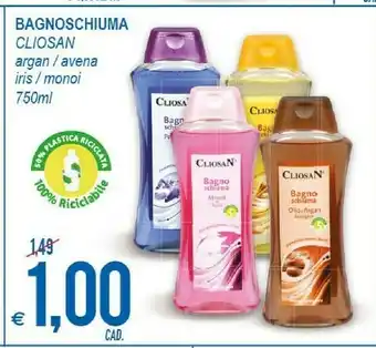 MD Discount Cliosan Bagnoschiuma Argan / Avena / Iris / Monoi offerta