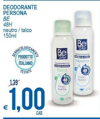 MD Discount Be Deodorante Persona offerta