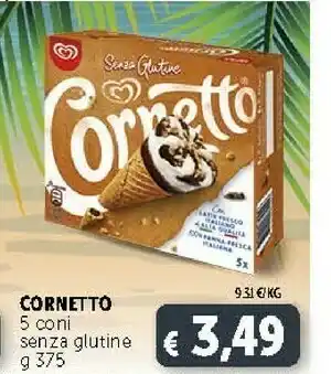 Deco Supermercati Algida Cornetto Classico Con Latte Fresco Italiano Di Alta Qualità 75 G 375 G(ml) offerta