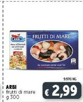 Deco Supermercati Arbi - Frutti Di Mare Misto Al Naturale Per Primi Piatti E Antipasti 300 G(ml) offerta