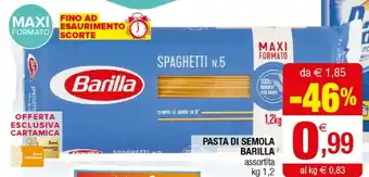 Iperal Barilla Pasta Di Semola offerta