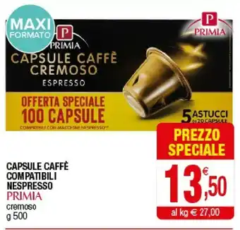 Iperal Primia Capsule Caffe Compatibili Nespresso offerta