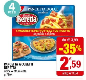 Iperal Beretta Pancetta A Cubetti offerta