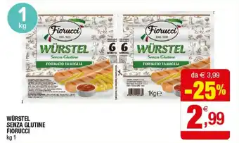 Iperal Fiorucci Wurstel Senza Glutine offerta