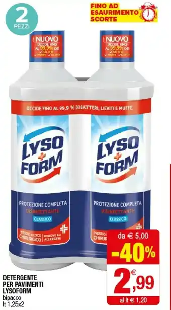 Iperal Lysoform Detergente Per Pavimenti offerta