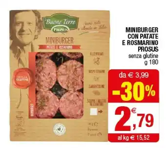 Iperal Prosus Miniburger Con Patate E Rosmarino offerta