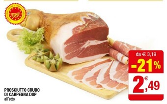 Iperal Prosciutto Crudo Di Carpegna Dop offerta