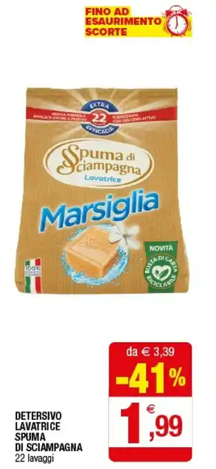 Iperal Spuma Sciampagna Detersivo Lavatrice offerta