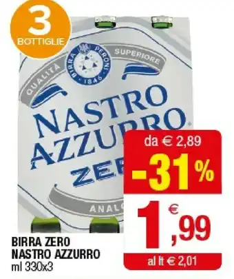 Iperal Nastro Azzurro Birra Zero offerta