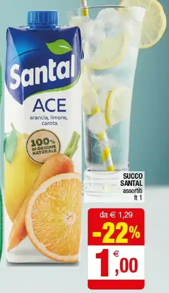 Iperal Santal ACE Arancia Carota Limone 1000 G(ml) offerta
