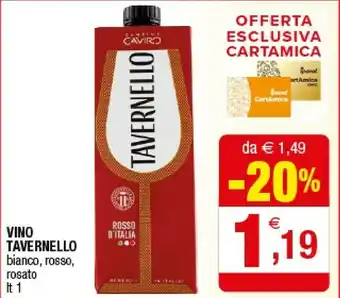 Iperal Tavernello Vino Bianco 1000 G(ml) offerta