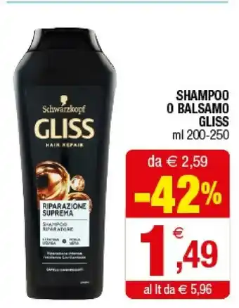 Iperal Schwarzkopf Shampoo O Balsamo offerta