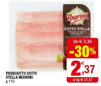 Iperal Negroni Prosciutto Cotto Stella offerta