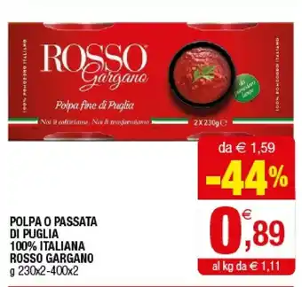 Iperal Rosso Gargano Polpa O Passata Di Puglia 100% Italiana offerta