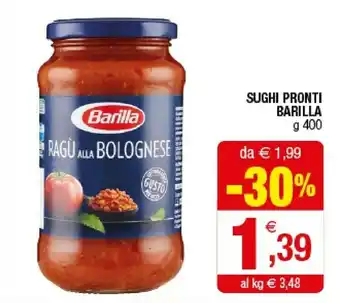 Iperal Barilla Sughi Pronti offerta