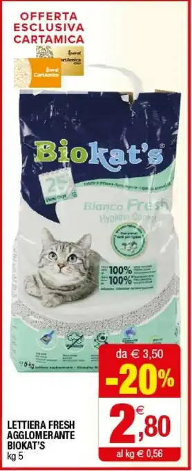 Iperal Biokat's Lettira Fresh Agglomerante offerta